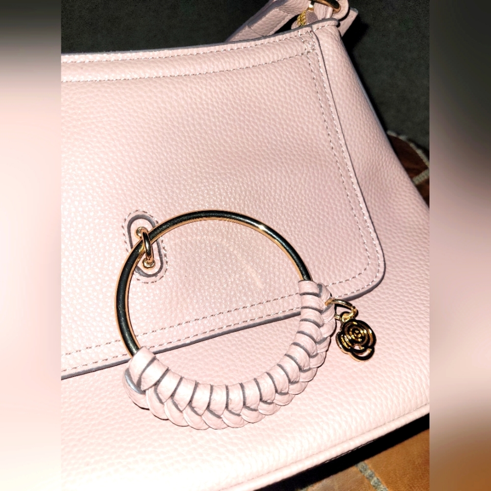 Carlos Santana Cream Rose Colored handbag